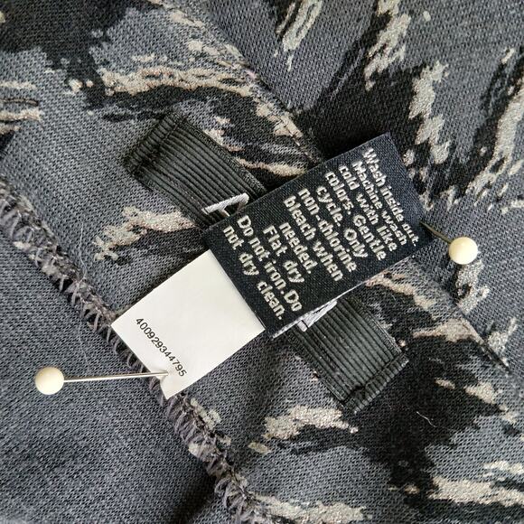 Apt. 9 Grey Houndstooth Pencil Midi Skirt Petite M dark gray black silver office - Picture 9 of 11